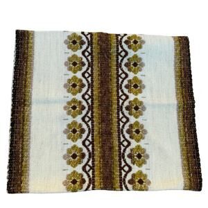 Vintage Pillow Cover 18x20.5 Woven Brown Mustard AREDO Retro Groovy
